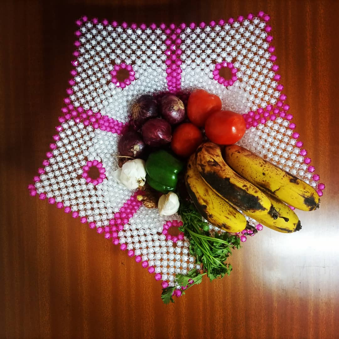 Beaded fruit basket, beaded fruit bowl, beaded gift basket, shambala beads