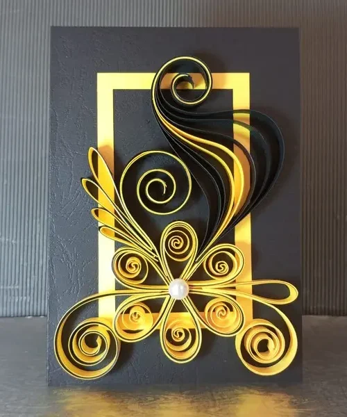 Elegant Quilling Art Gift Card