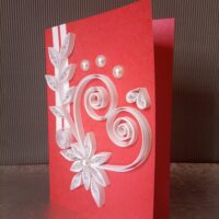 Red Quilled Card