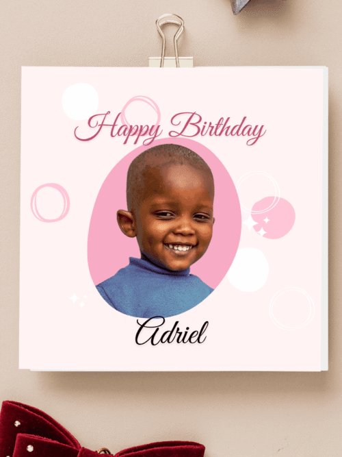 Birthday Card Personalised with Photo