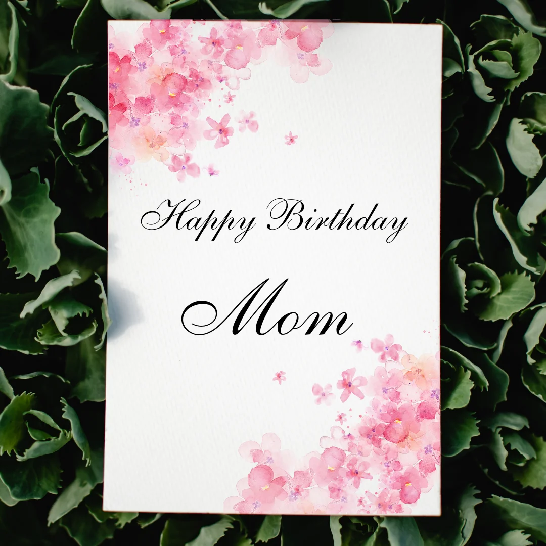 Floral Card A5 card happy birthday kimberly, birthday card personalised with a name, happy birthday mom