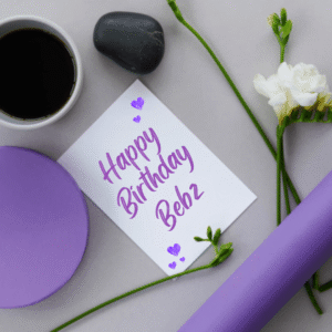 Happy Birthday Bebz, Floral Card A5 card happy birthday kimberly, birthday card personalised with a name