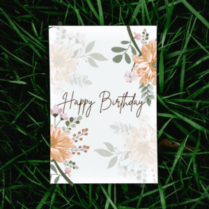 Floral Birthday Card, Floral Card A5 card happy birthday kimberly, birthday card personalised with a name