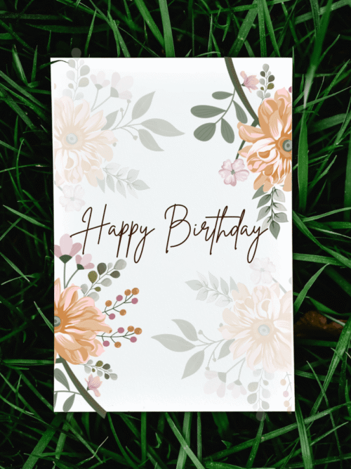 Floral Birthday Card A5