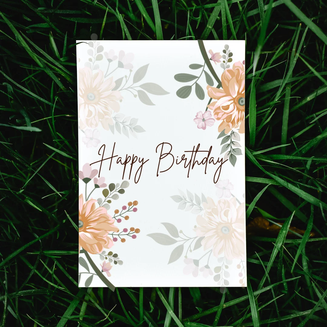 Floral Birthday Card A5