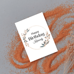 Floral Card A5 card happy birthday kimberly, birthday card personalised with a name