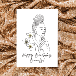 Happy Birthday Beauty, Floral Card A5 card happy birthday kimberly, birthday card personalised with a name, happy birthday dad,