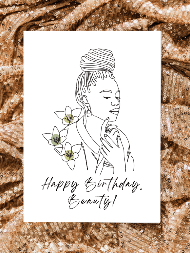 Happy Birthday Beauty A5 Card