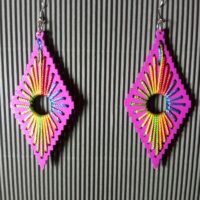 Handmade Wooden Earrings (2) Handmade Wooden Earrings