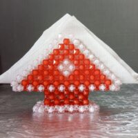 Beaded Tissue Holder (3) Beaded Tissue Holder