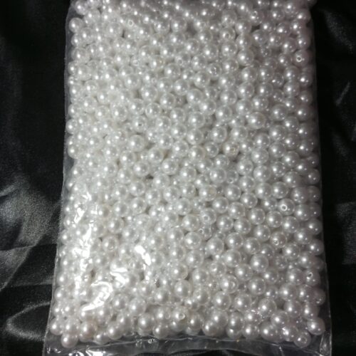 White pearl beads for making jewelry