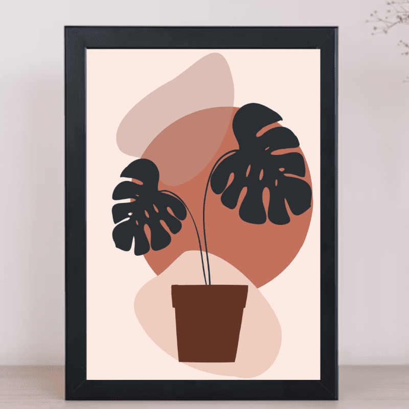 Abstract Art Pots (3) Abstract Boho Pot Plant