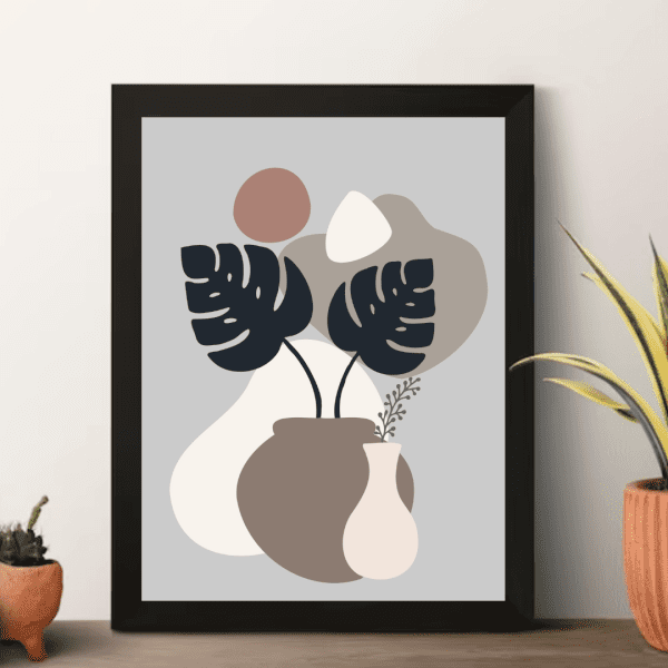 Abstract Art Pots Plant Wall Decor