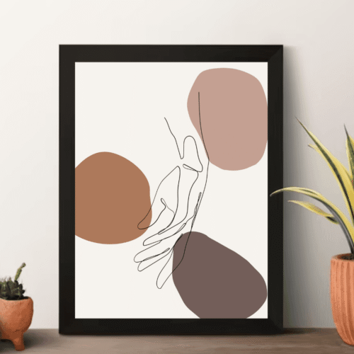 A4  Boho Line Style Modern Artwork Decoration