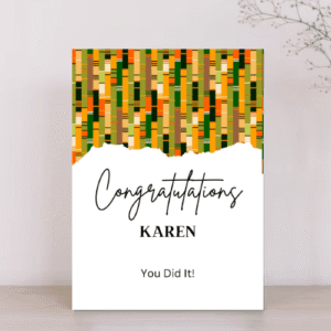 Customized Congratulations Card