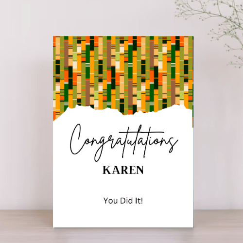 Unique Congrats Card