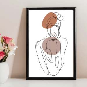 Girl Line Art Wall Decor