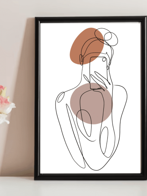 Girl Line Art Wall Decor