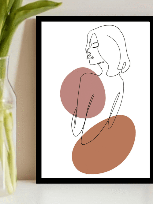 Female Line Art Wall Decor