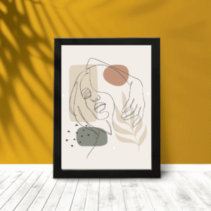 Line Art Woman Face Wall Decor