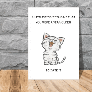 cat birthday card