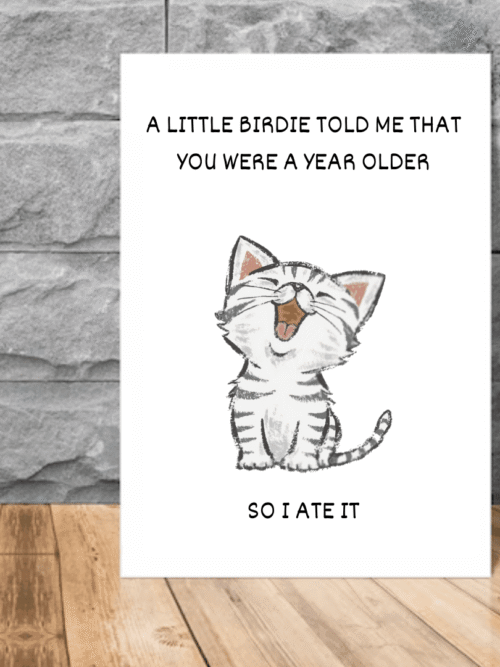 Cat Birthday Card