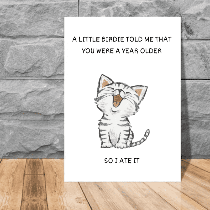 Cat Birthday Card