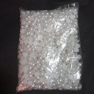 Half Pearl Beads, White Flatback Half Round Pearls