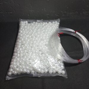 White Pearl Beads with fishing line