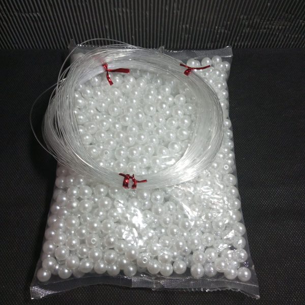 White Pearls with fishing line