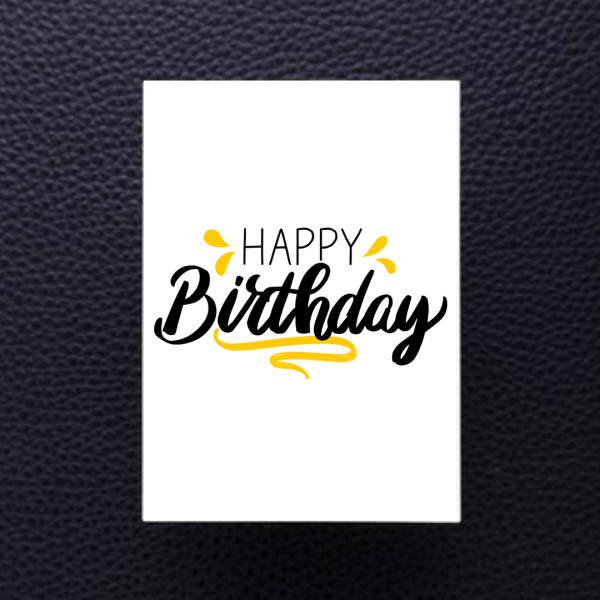 printed birthday card