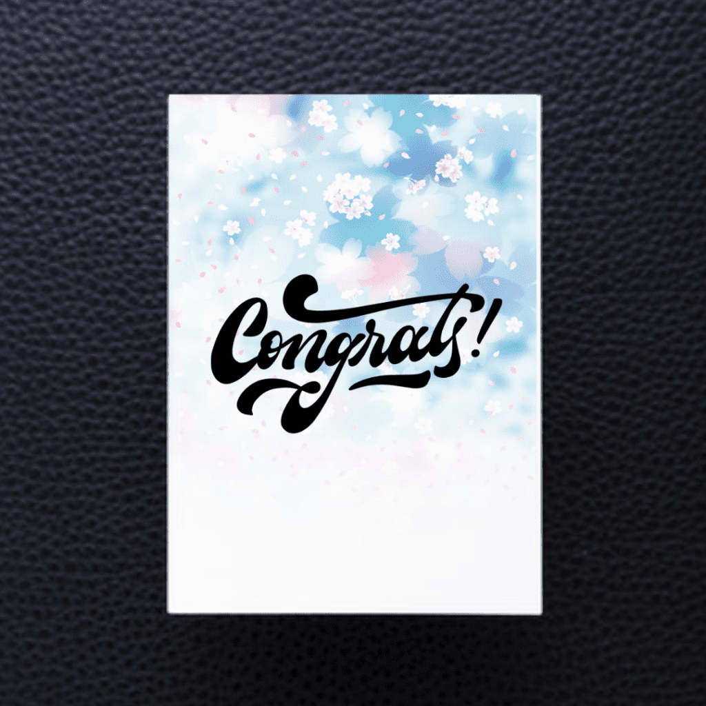 Buy A5 Congratulations Print Card , Nairobi - Artmall Gift Shop