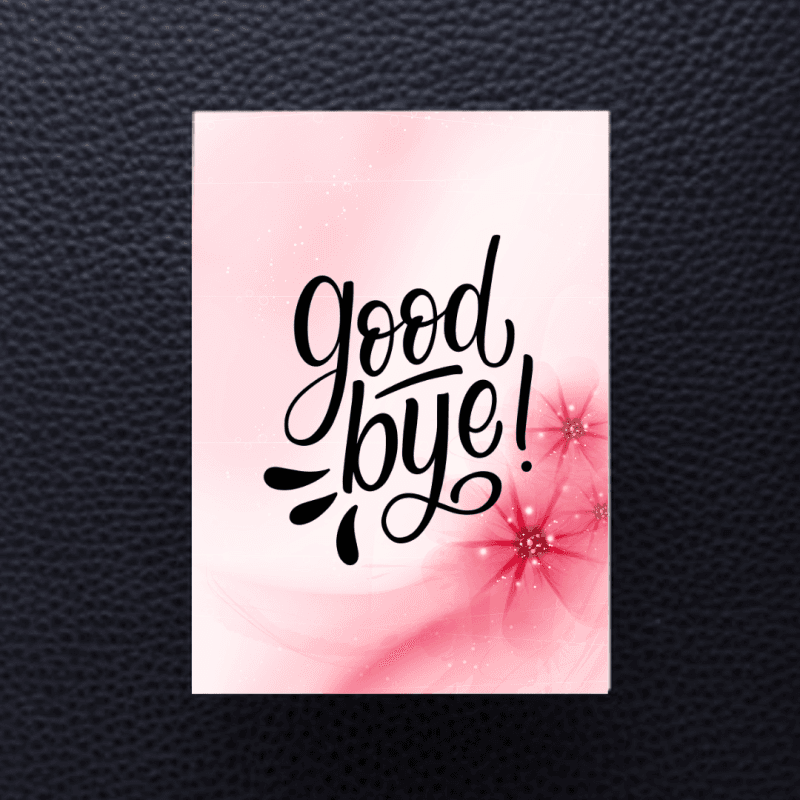 Greetings Card (6) Farewell Good Bye Card
