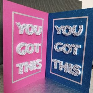 Pink and Blue You Got This Success Card
