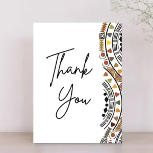 African Print Thank You Card
