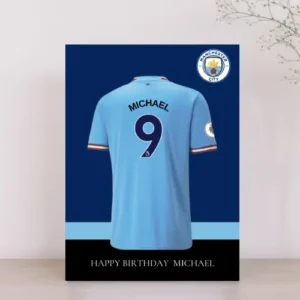 Manchester City Themed Happy Birthday Card