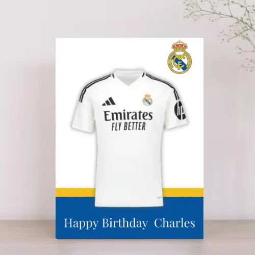Real Madrid Football Themed Birthday Card
