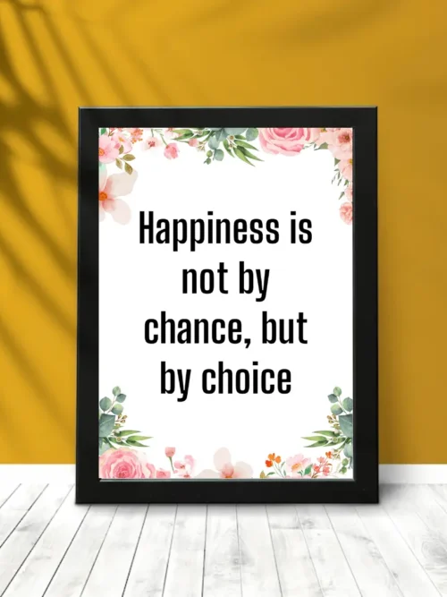Happy Quotes Framed Art
