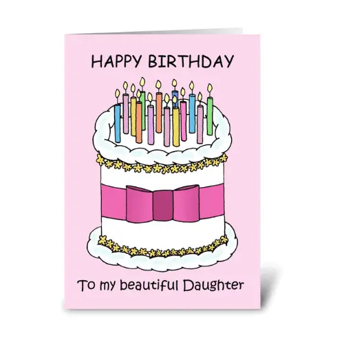 Kids birthday card for daughter