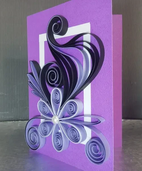 Purple Handmade Card