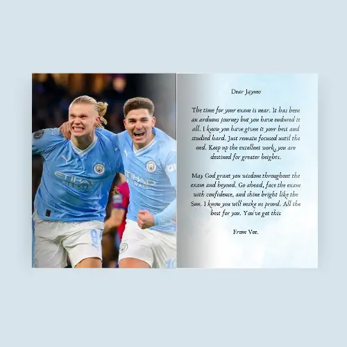 Manchester City Customized Success Card