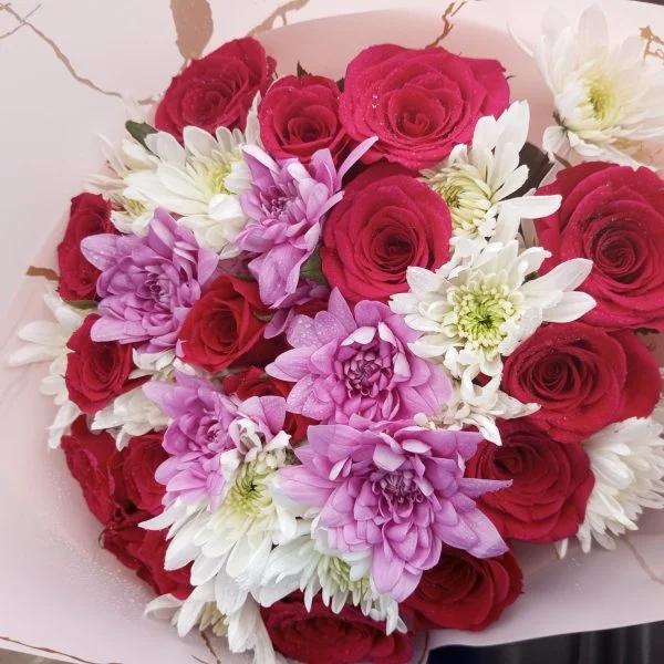 Roses and Mums Bouquet
