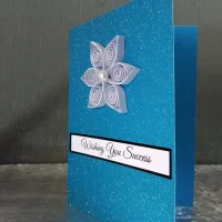 Glitter Blue Success Card