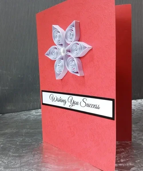Handmade Quilling Success Card