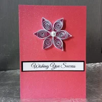 Glitter Pink Success Card