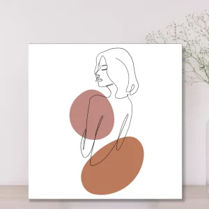 Abstract Woman Line-Art Canvas Print - Feminine Style