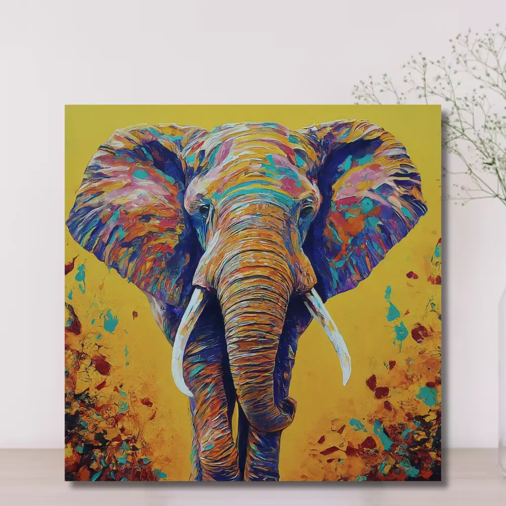Colorful Elephant Canvas Print
