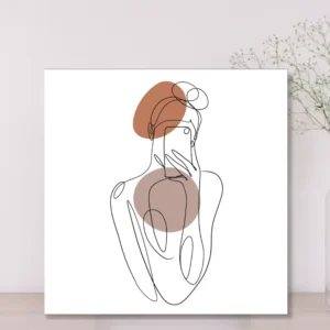 Selfie Line-Art Canvas Print
