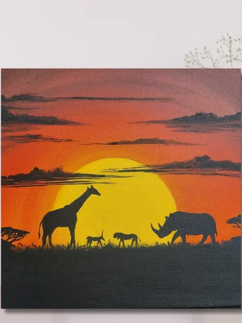 Wildlife Sunset Canvas Print