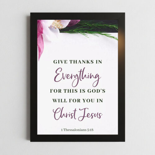 1 Thessalonians 5:28 Wall Art – Framed Christian Scripture Print